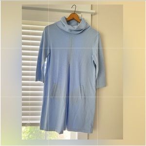 Blue Turtle Neck Dress